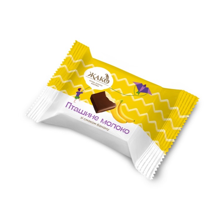 Bomboane „Lapte de pasăre” cu aromă de banană Zhaко /kg