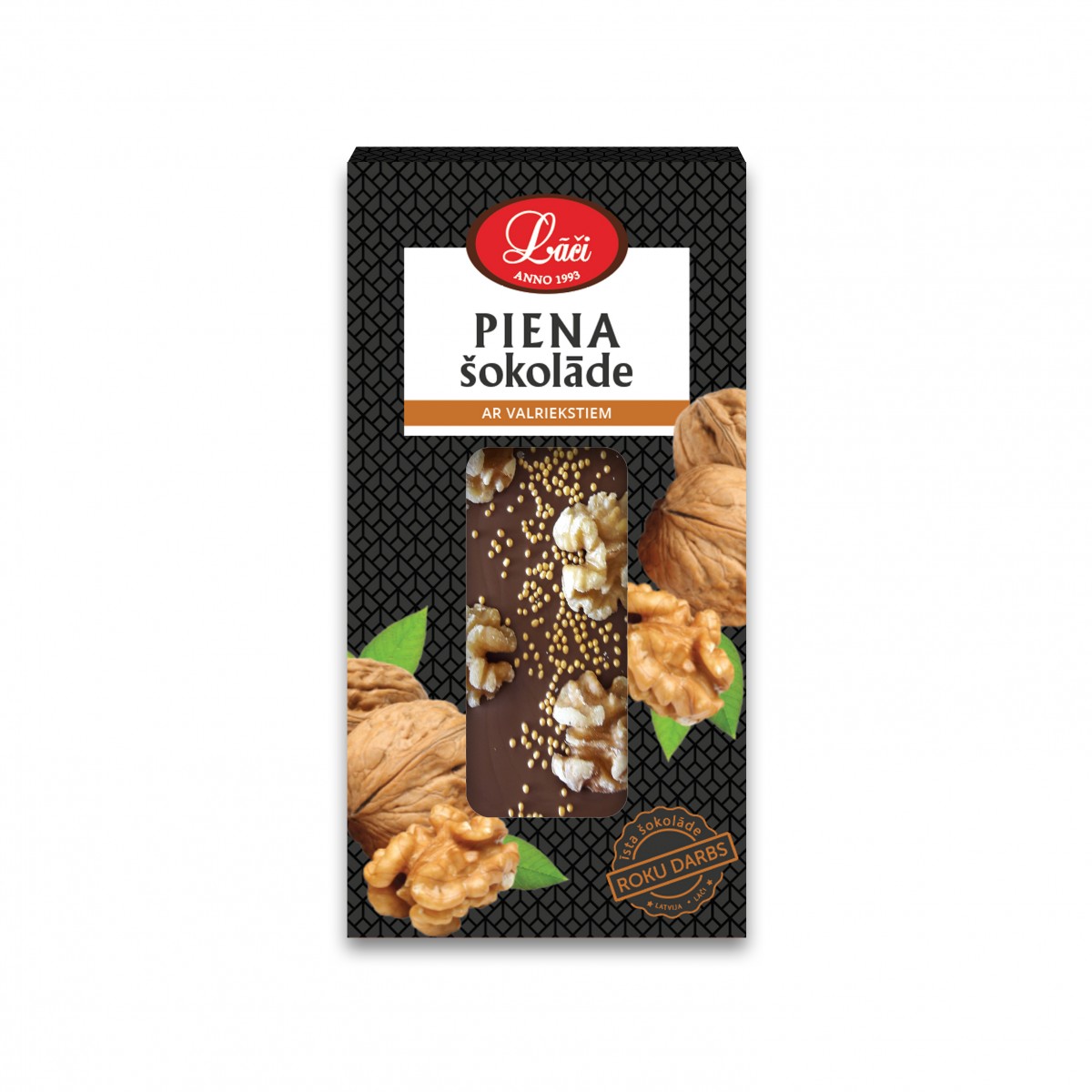 Ciocolată cu lapte cu nuci „Laci” 90gr