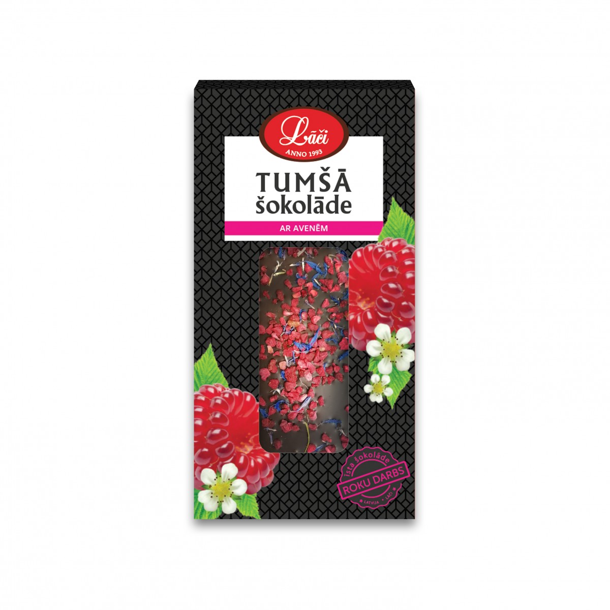 Dark chocolate with raspberries “Laci” 80gr