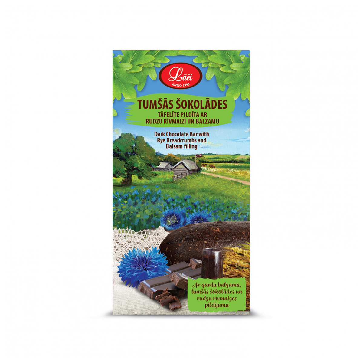 CIOCOLATA NEAGRA CU PAINE NEAGRA SI BALSAM 100GR LACI