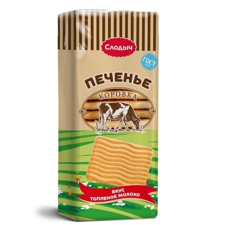 Biscuiți cu zahăr cu aromă de lapte Korovka