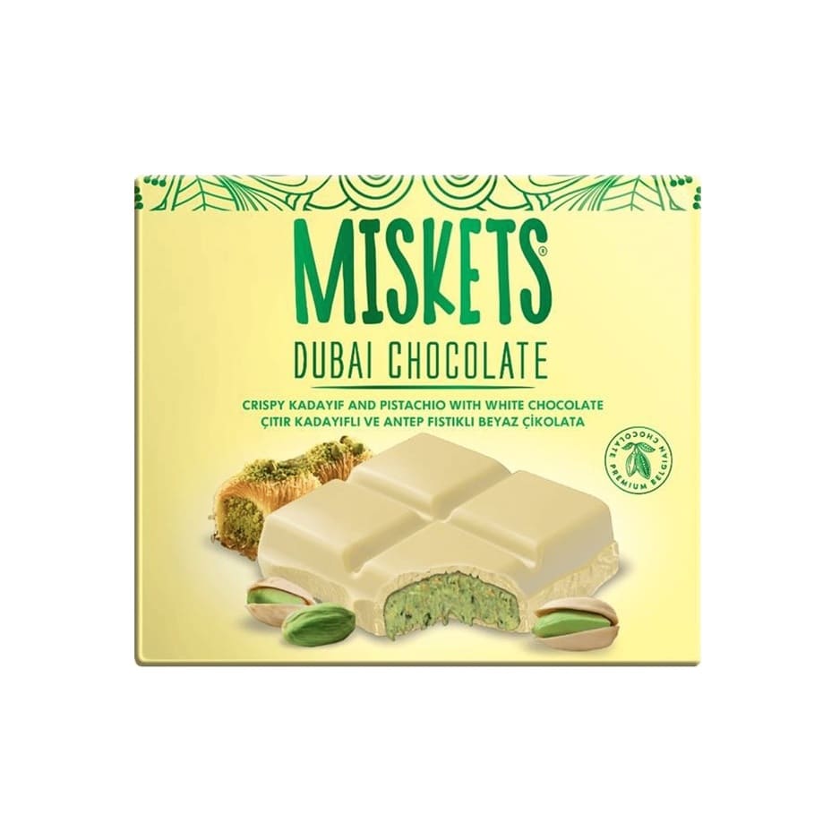 Ciocolată albă DUBAI CHOCOLATE cu kadaif 100GR