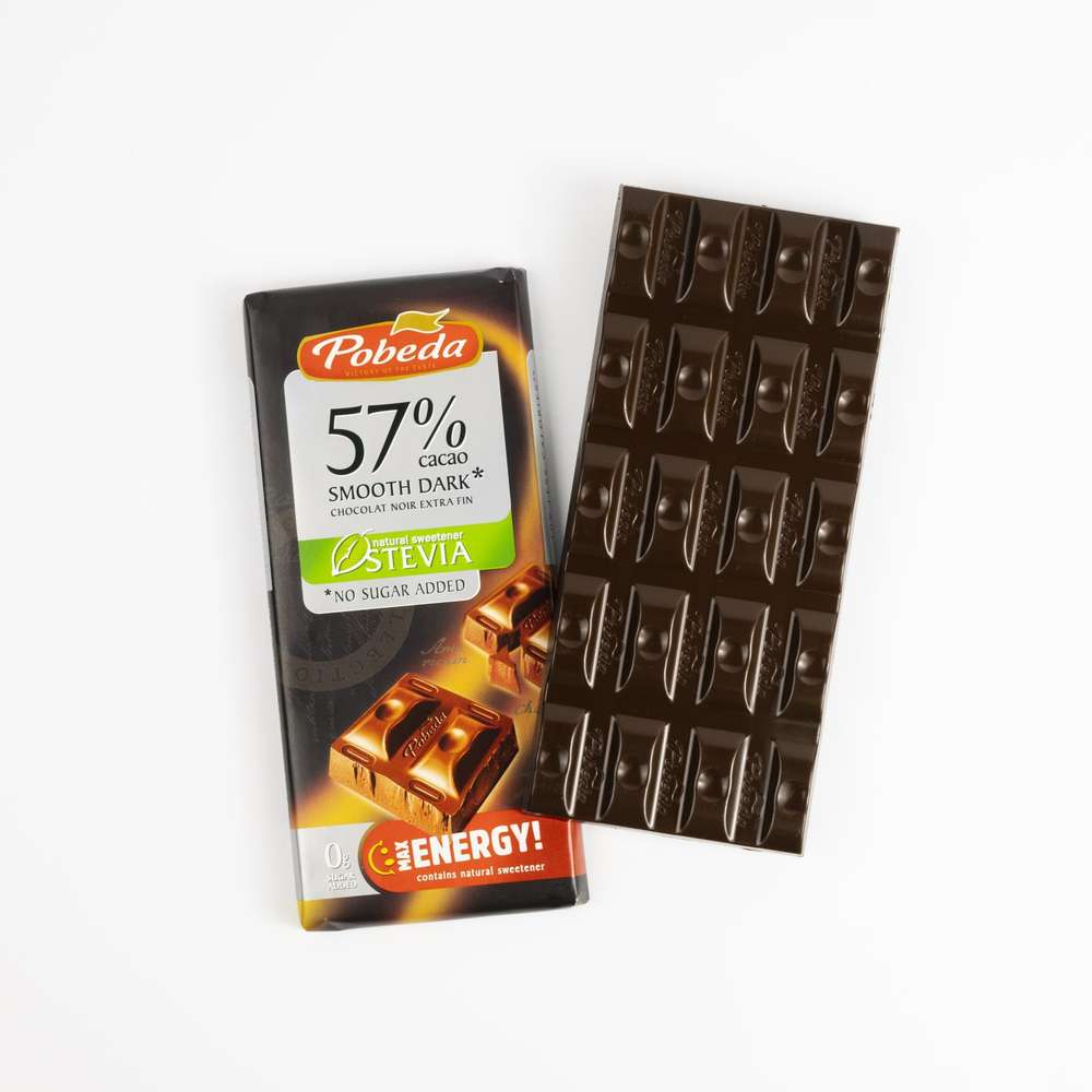 CIOCOLATA FARA ZAHAR CU 57 % CACAO 100G