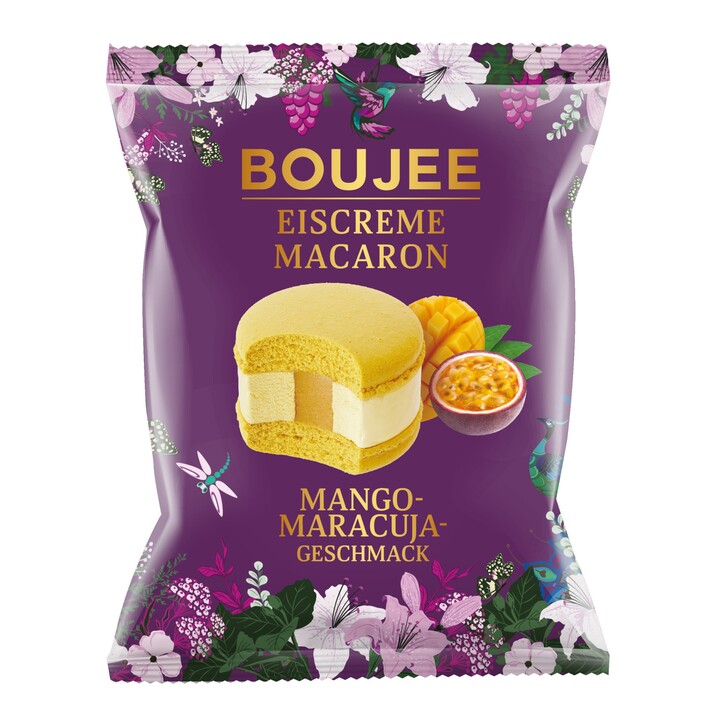 Înghețată de mango cu aromă de fructul pasiunii 60gr BOUJEE