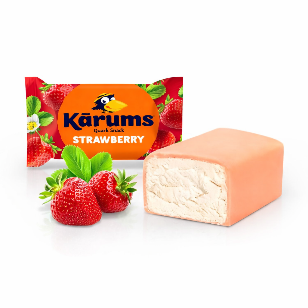 Baton de brânză cu căpșuni în glazură cu aromă de căpșuni, congelată 45gr