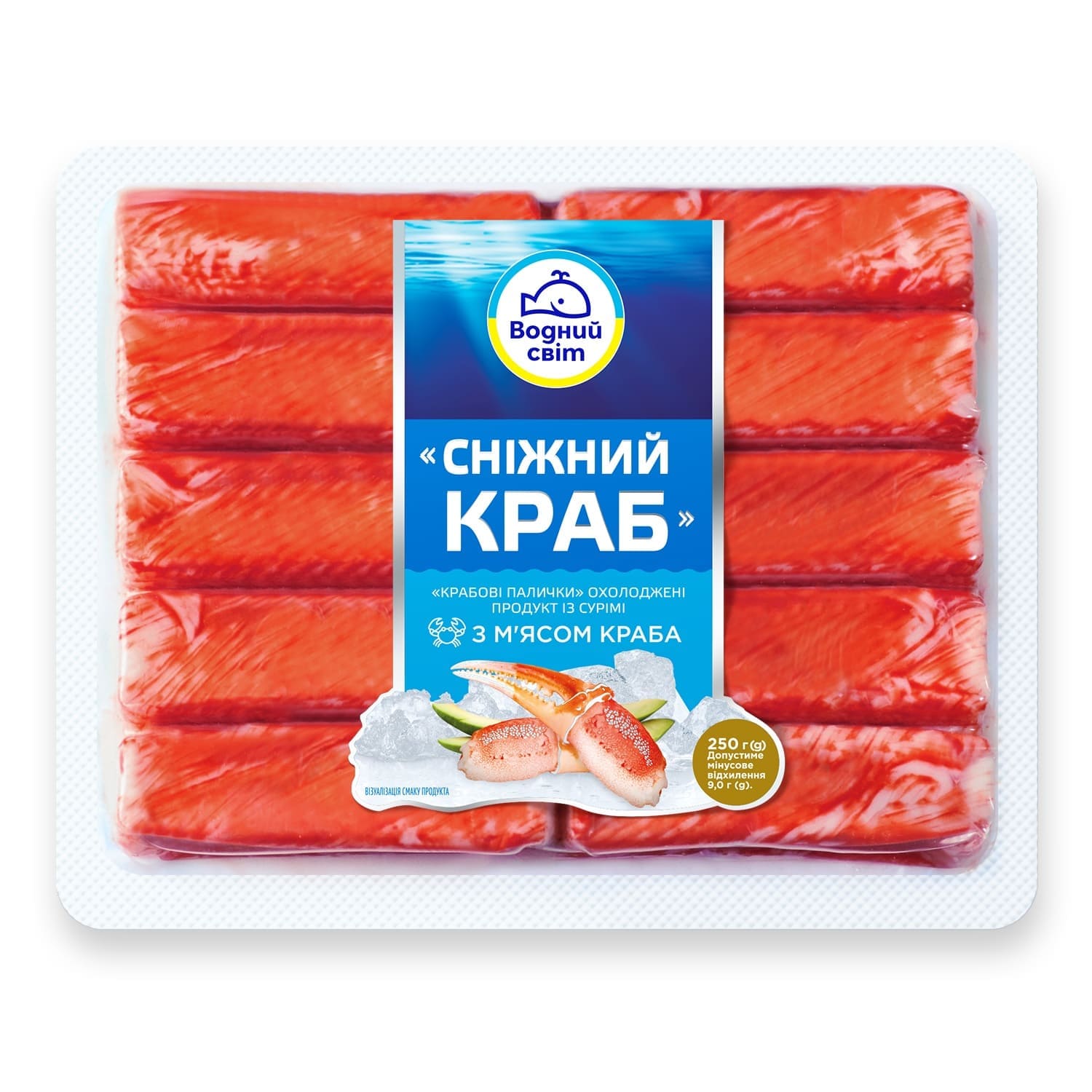 Rulouri de surimi „Crab de zăpadă” „Vodnyi Svit” 250gr
