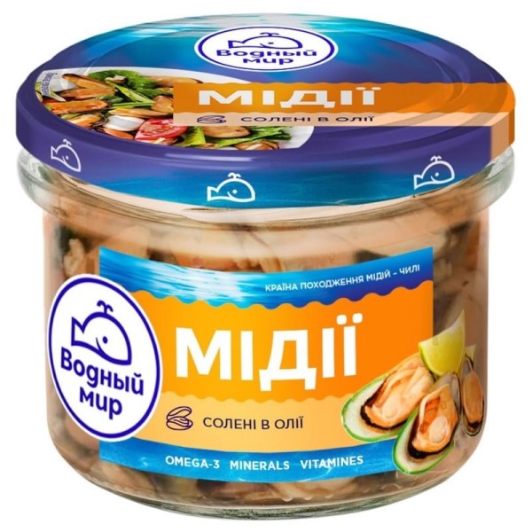Midii sărate în ulei „Lumea apei” 170gr