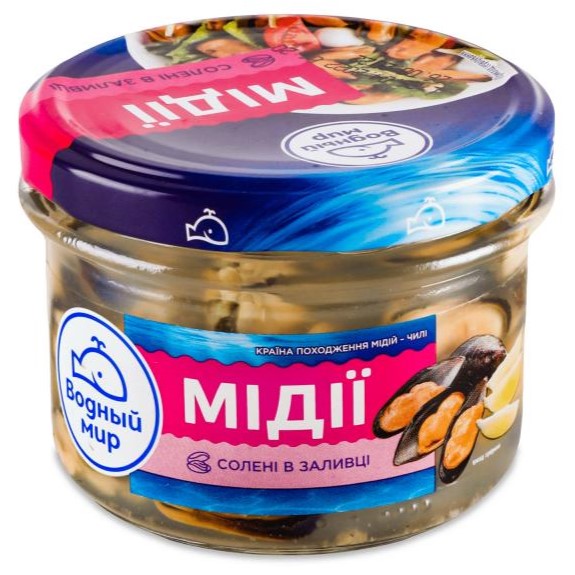 Midii sărate în saramură „Lumea apei” 170gr