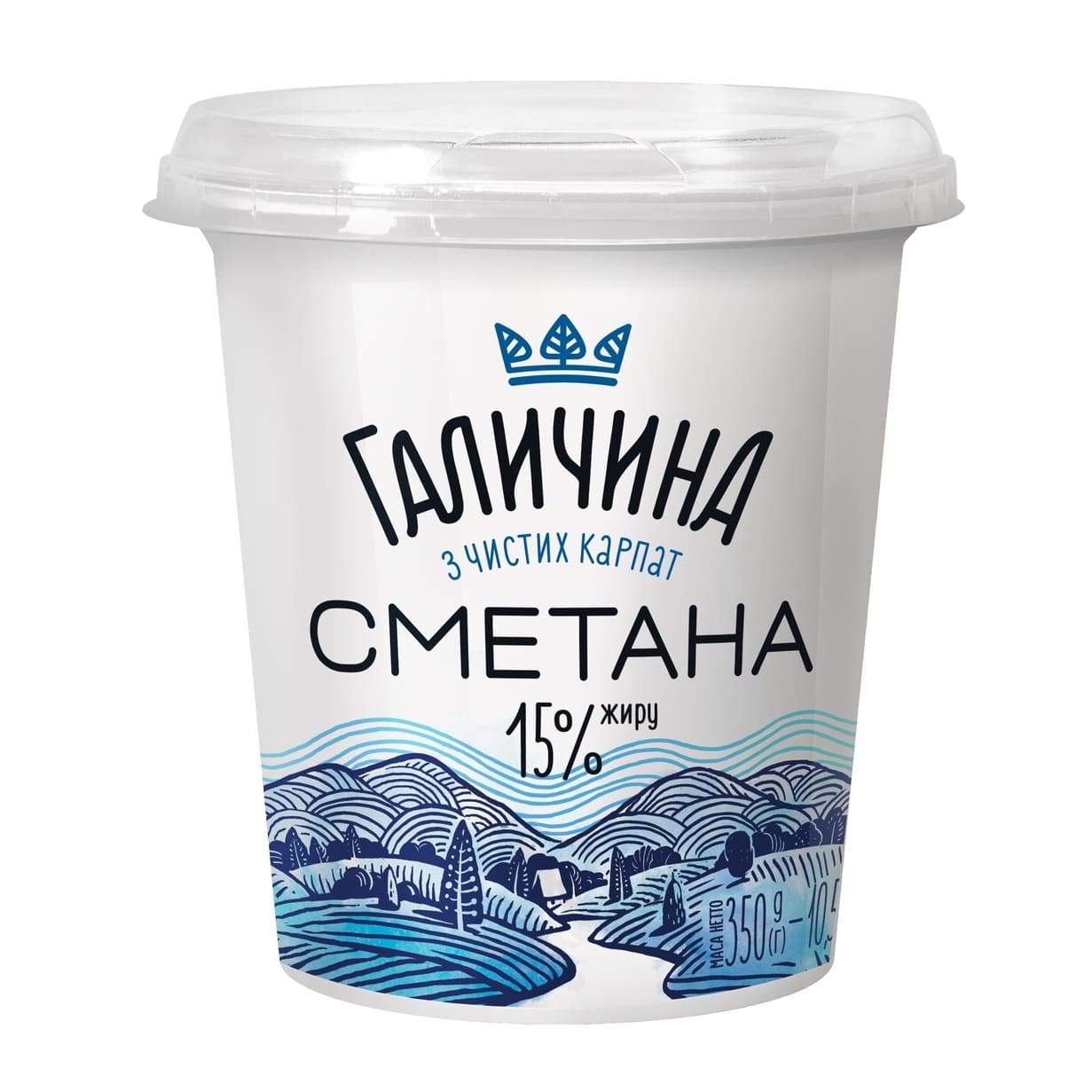 Smântână 15% grăsime Galychina 300gr