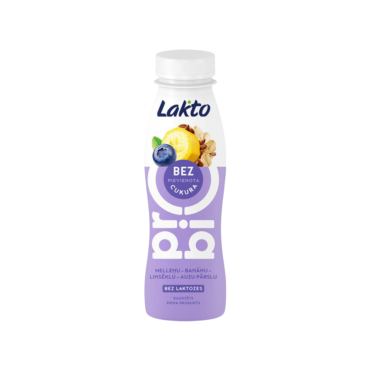 Băutură lactată Lakto ProBio cu afine, banană, semințe de in și fulgi de ovăz 270ml