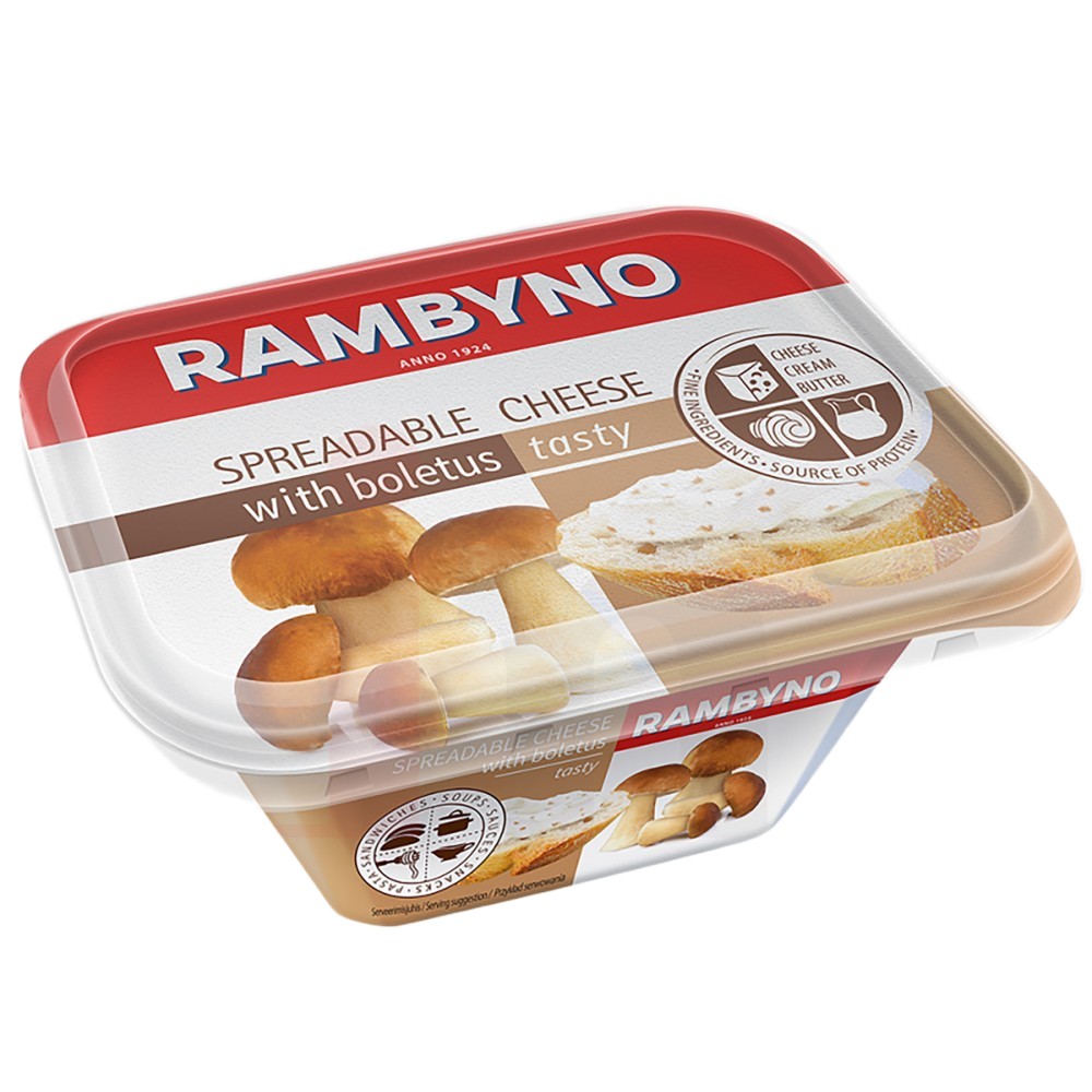 Cașcaval topit cu gălbiori Rambyno 175gr