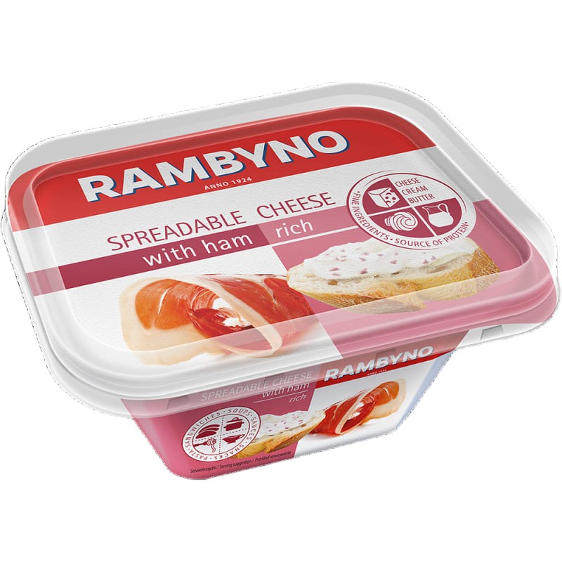 Brânză topită cu șuncă Rambyno 175gr