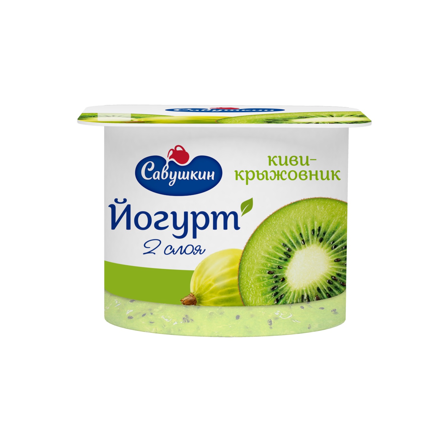 Iaurt cu umplutură de fructe kiwi-agrișe 120GR