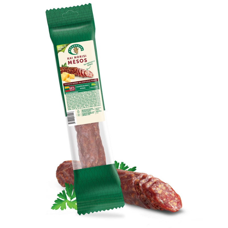 Cârnați uscați cu cașcaval Krekenavos 200gr