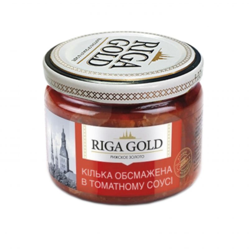 Șprot prăjit în sos de roșii Riga Gold 280gr