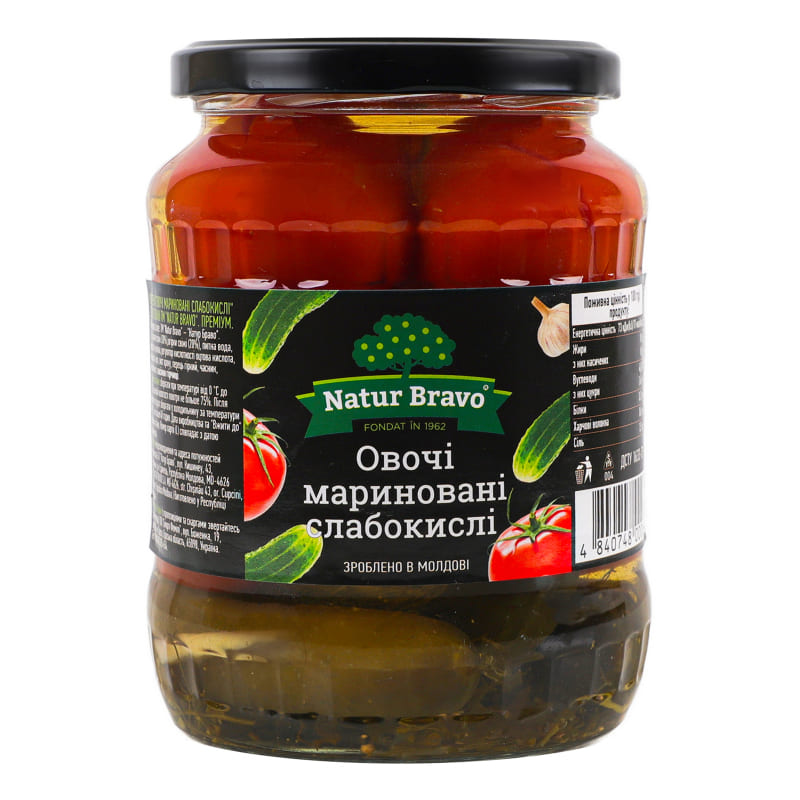 Natur Bravo Tomato/Cucumber Assortment 720gr