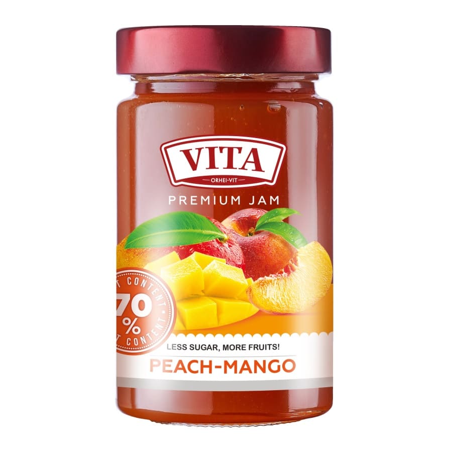 Dulceață de piersici/mango Vita 380gr
