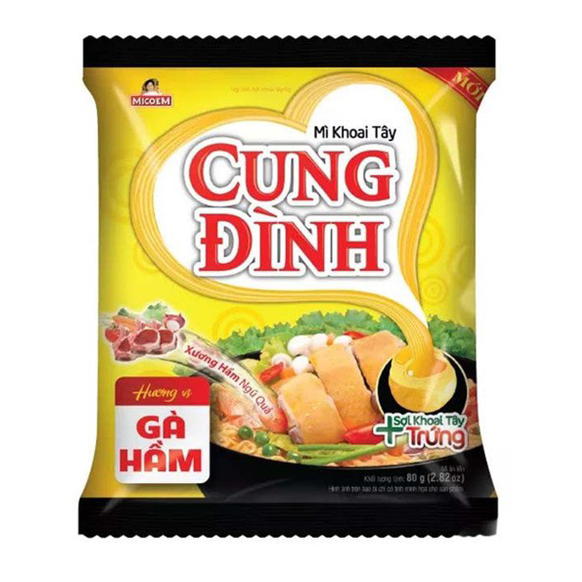 Ramen cu aromă de pui înăbușit „CUNG DINH Stewed Chicken Flavor Noodle” 79gr