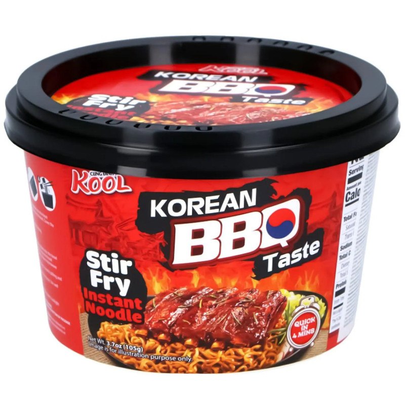 Ramen cu aromă de BBQ coreean „CUNG DINH Korean BBQ Mix Noodle” 105gr
