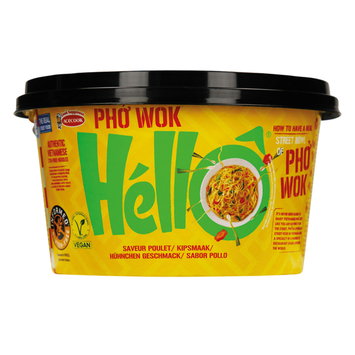 Ramen tăiței din orez în cupă cu pui HELLO 76gr