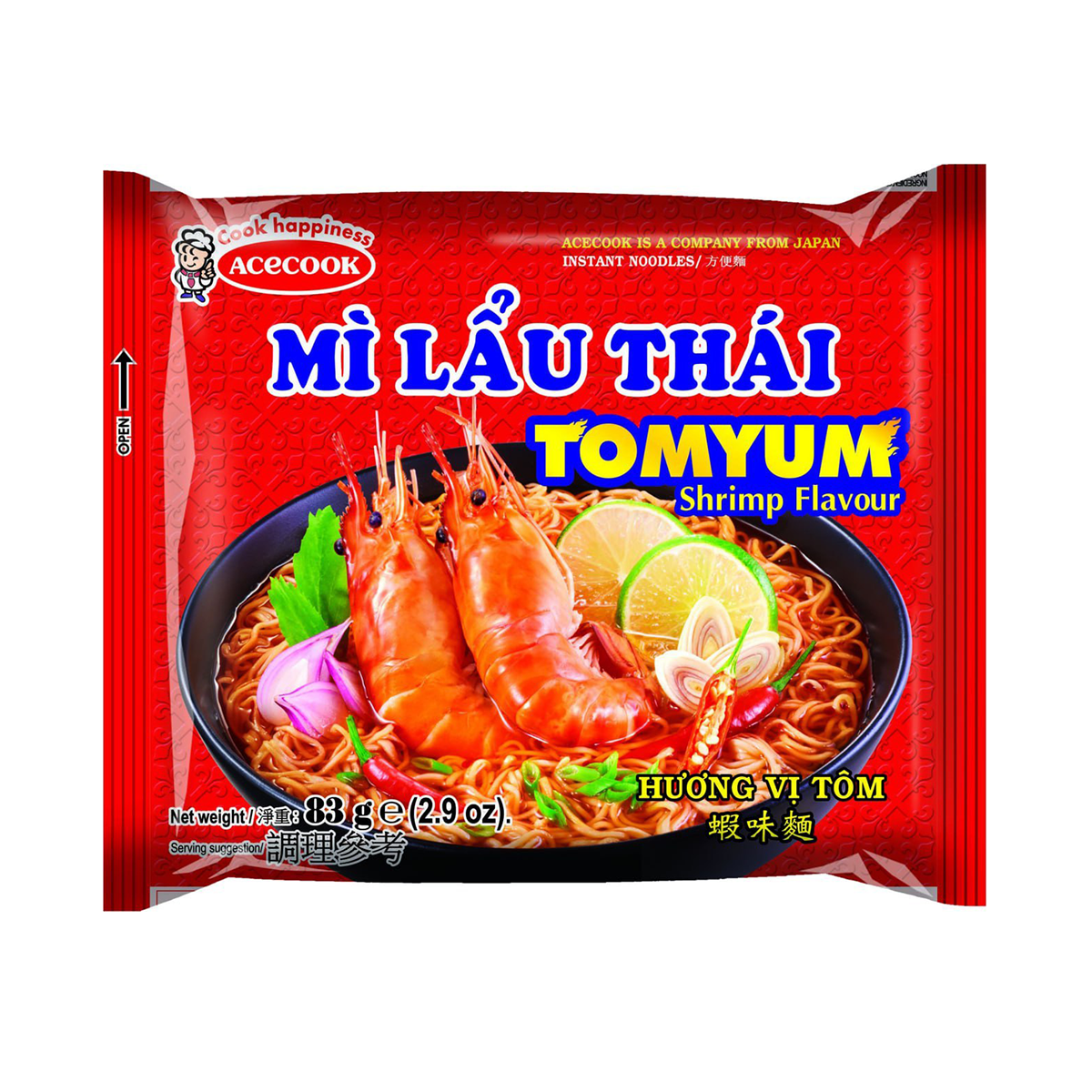 Ramen cu aromă Tom Yum ACECOOK 83gr