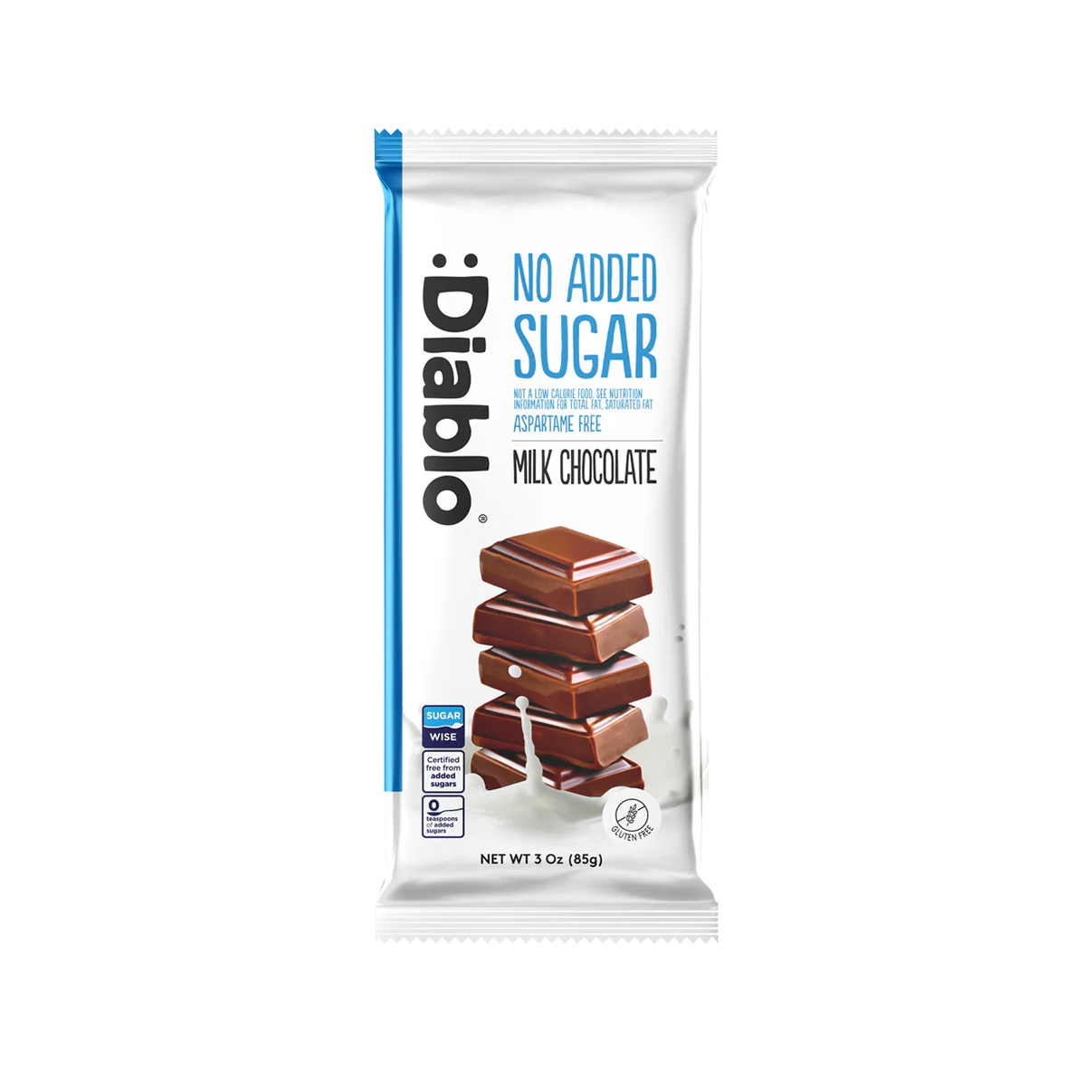 CIOCOLATA CU LAPTE FARA ZAHAR 85 GR DIABLO