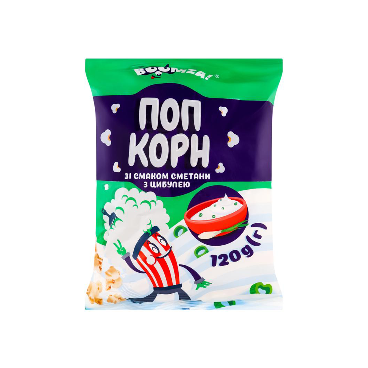 POPCORN GUST SMANTANA SI CEAPA PLIC 120GR BOOMZA