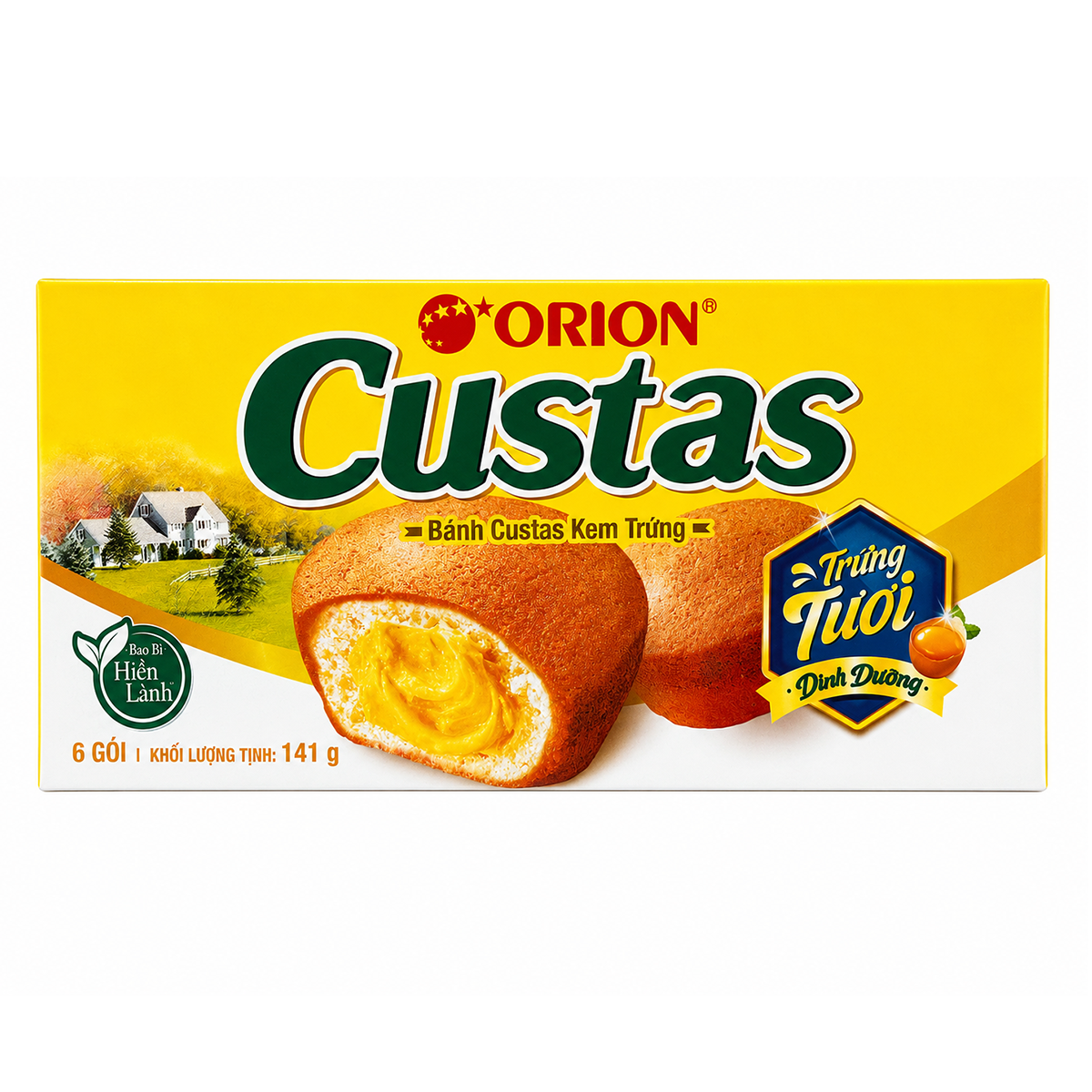 PRAJITURICA CU CREMA DE OU CUSTAS 6*23.5GR ORION