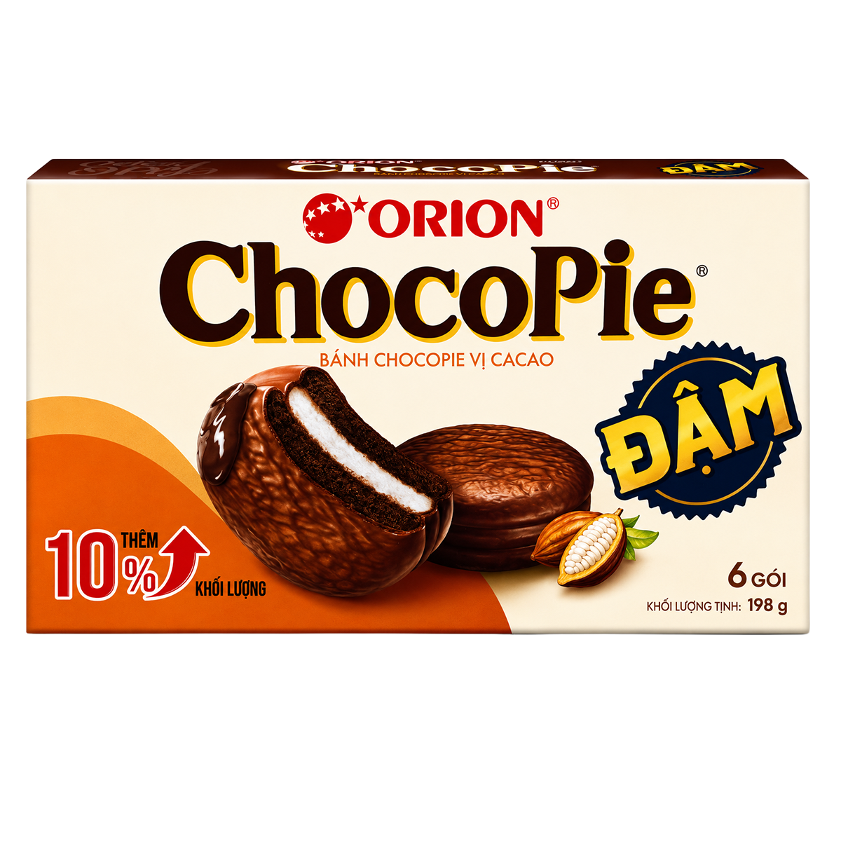 CHOCO PIE CACAO 6*33GR ORION