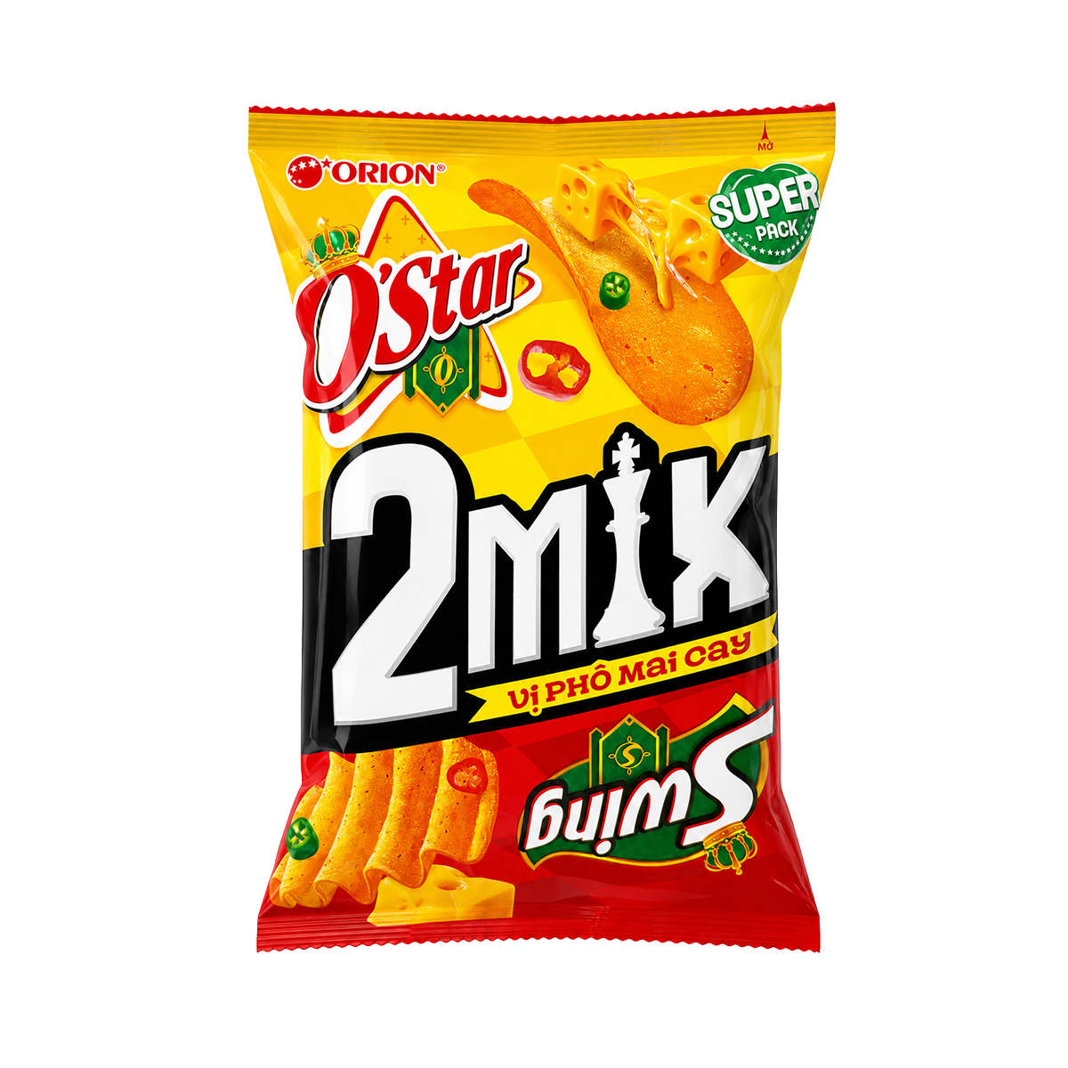 CHIPS BRANZA PICANTA 2MIX OSTAR & SWING 50GR ORION
