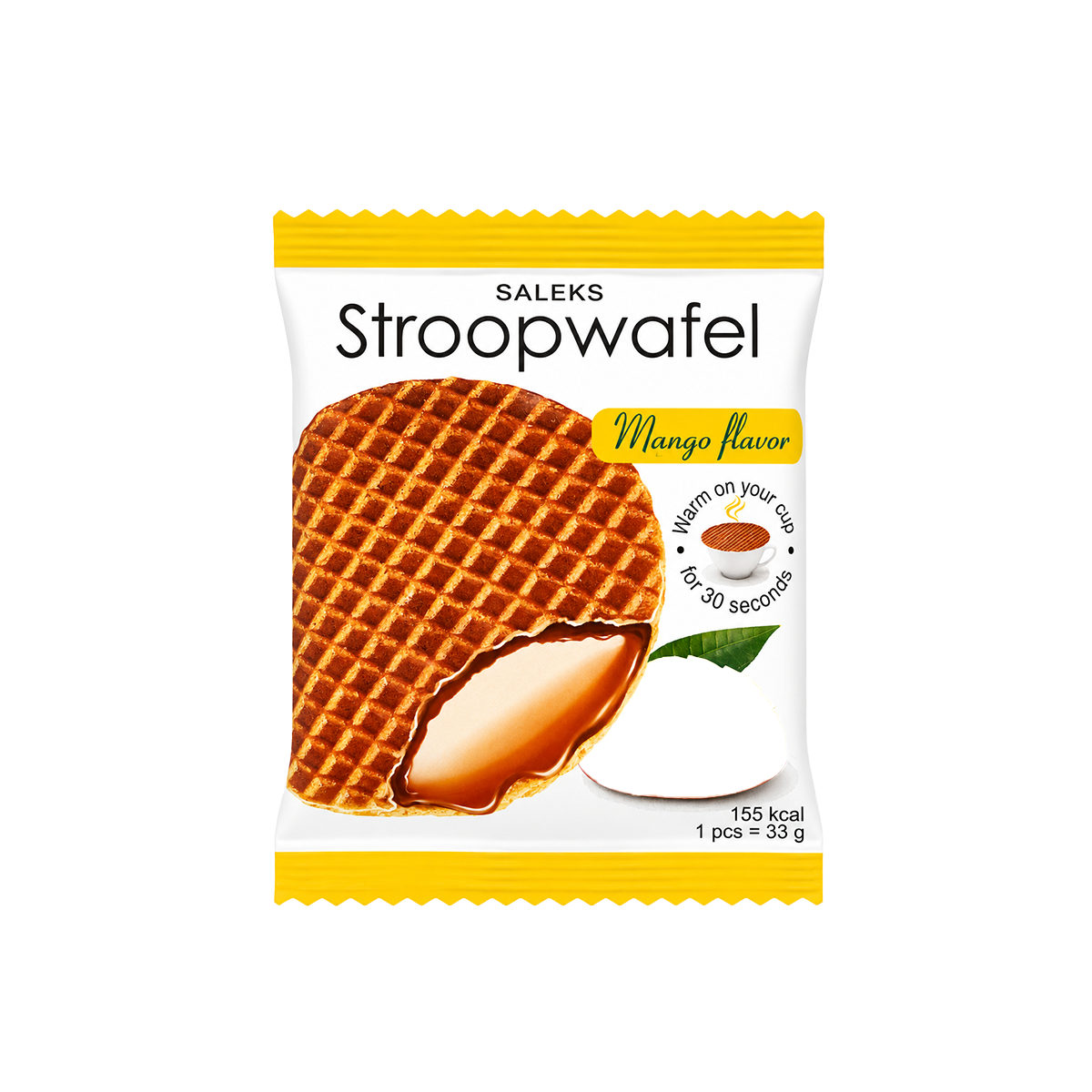 VAFA OLANDEZA STROOPWAFEL CARAMEL SI MANGO 33G SALEKS
