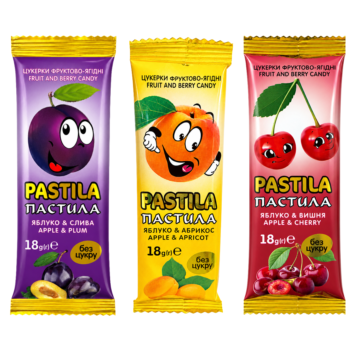 PASTILA DE FRUCTE ASORTATA MAR/VISINE/PRUNE/CAISE NR.2 18G VS