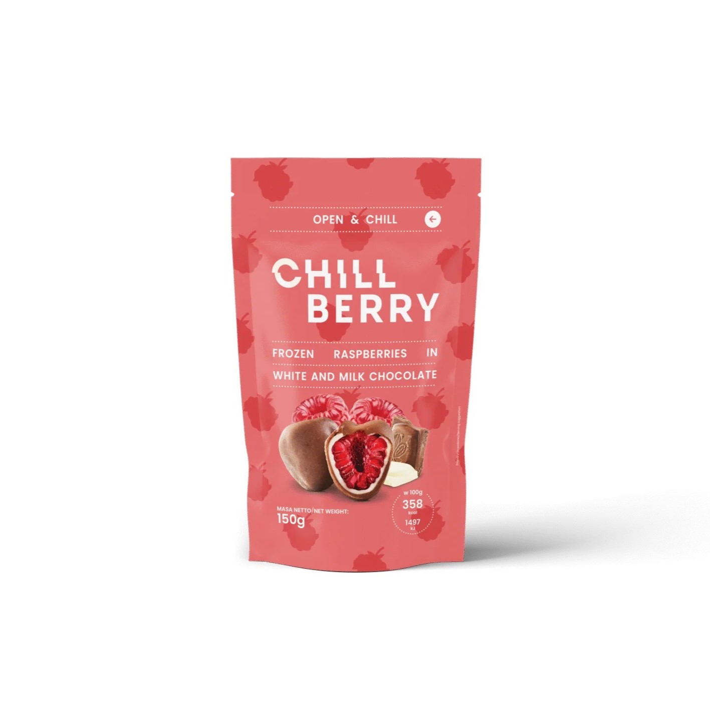 Zmeură în dublă ciocolată Chilberry 150gr