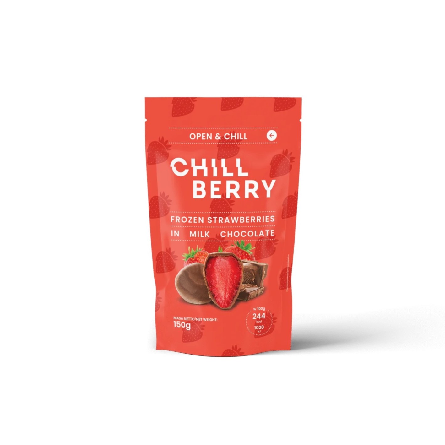 Căpșuni în ciocolată cu lapte Chilberry 150gr