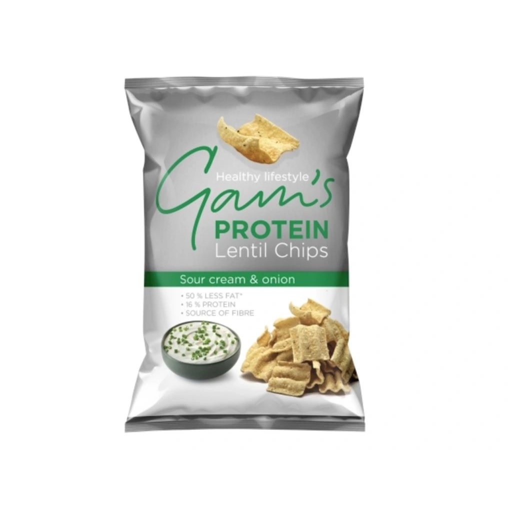Chipsuri proteice de linte cu gust de smântână și ceapă 65GR