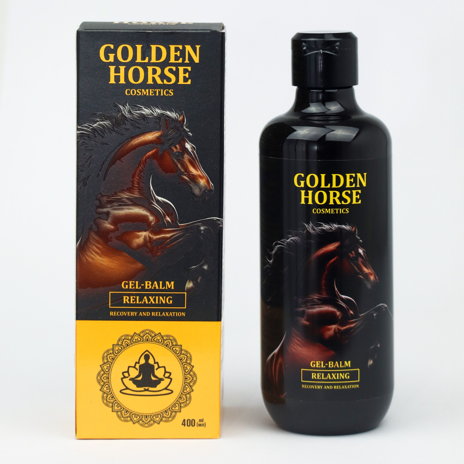 Gel-balm de relaxare pentru corp cu efect răcoritor „Golden Horse cosmetics”