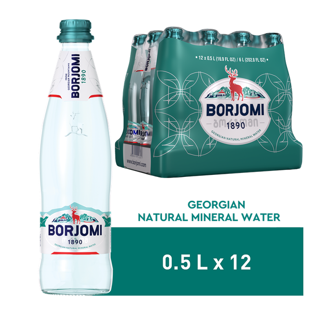 Apa Minerala Borjomi 0,5L Glass x 12 buc