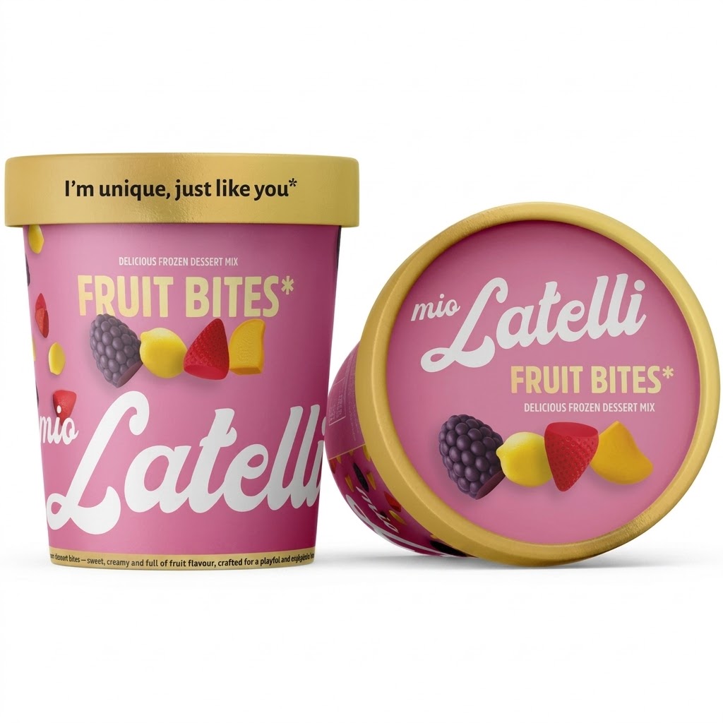 Înghețată 3D mini fructe LATELLI 150gr