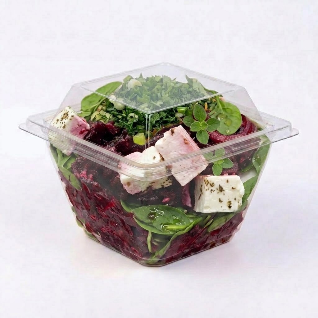 Salad with red beet, spinach and feta cheese 250 g