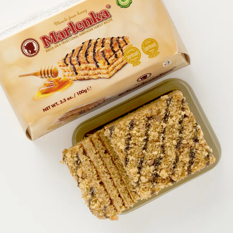 Honey cake with walnuts Marlenka