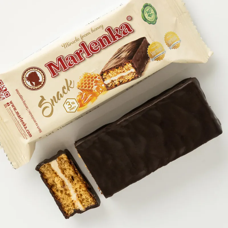 Snack marlenka clasic cu miere si nuca