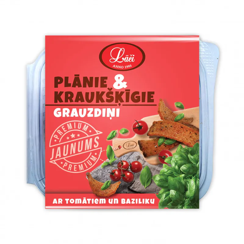 Crispy croutons with tomato and basil “Laci” 100gr