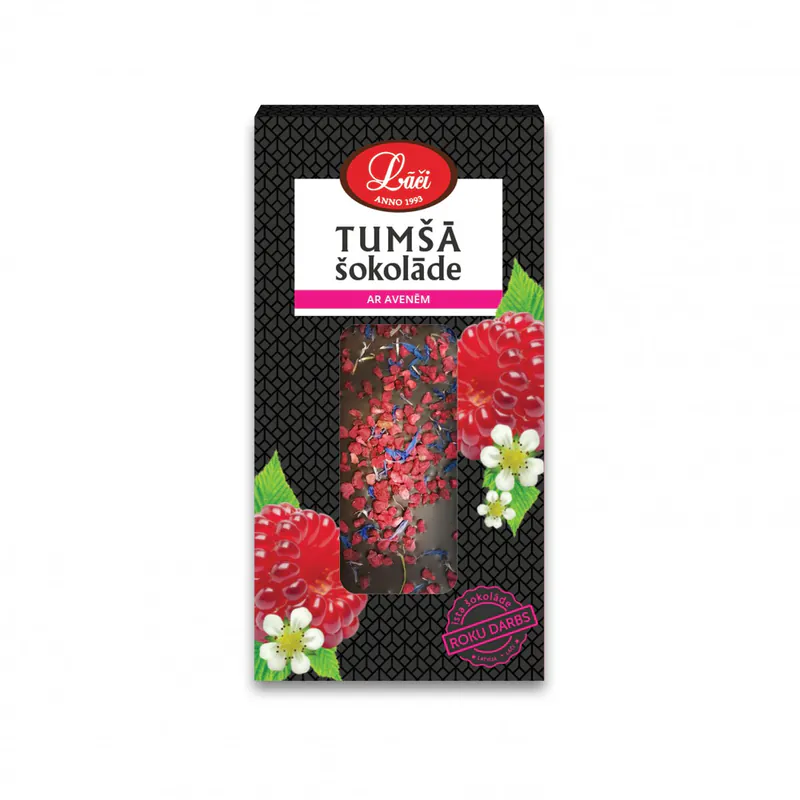 Dark chocolate with raspberries “Laci” 80gr