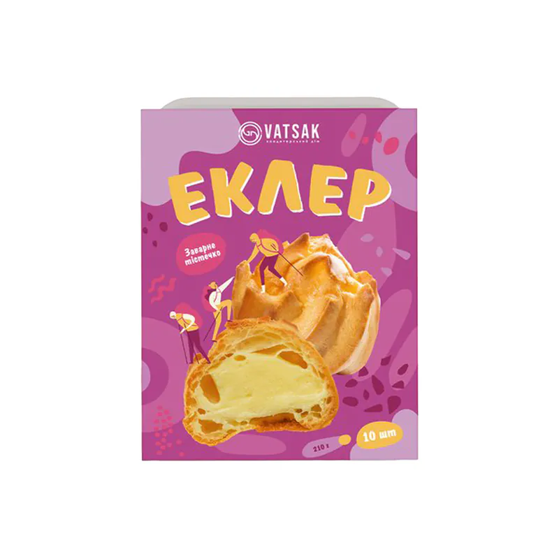ECLERE CU CREMĂ DE VANILIE 210gr  VATSAK