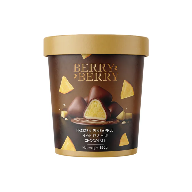 Ananas în ciocolată albă și cu lapte 150gr BERRY BERRY