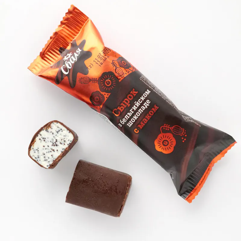 Glazed Curd Cheese In Belgian Chocolate With Poppy Seeds  Svalya