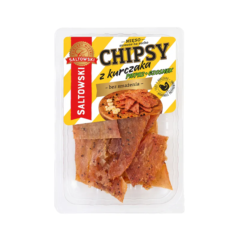 Chipsuri de pui cu piper negru și usturoi 100gr SALT