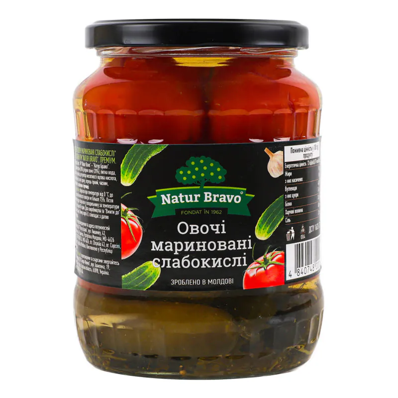 Natur Bravo Tomato/Cucumber Assortment 720gr