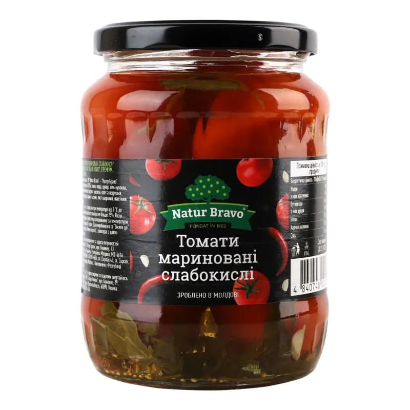 Roșii marinate Natur Bravo 720gr
