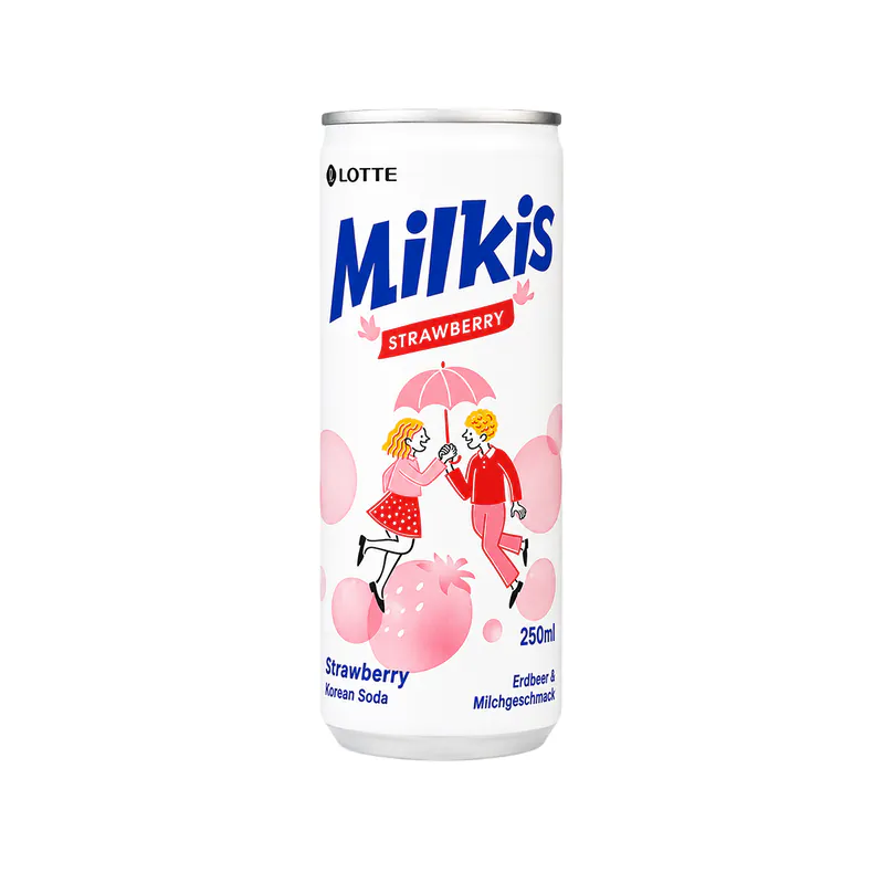 BAUTURA CARBOGAZOASA MILKIS CAPSUNI 250ml LOTTE